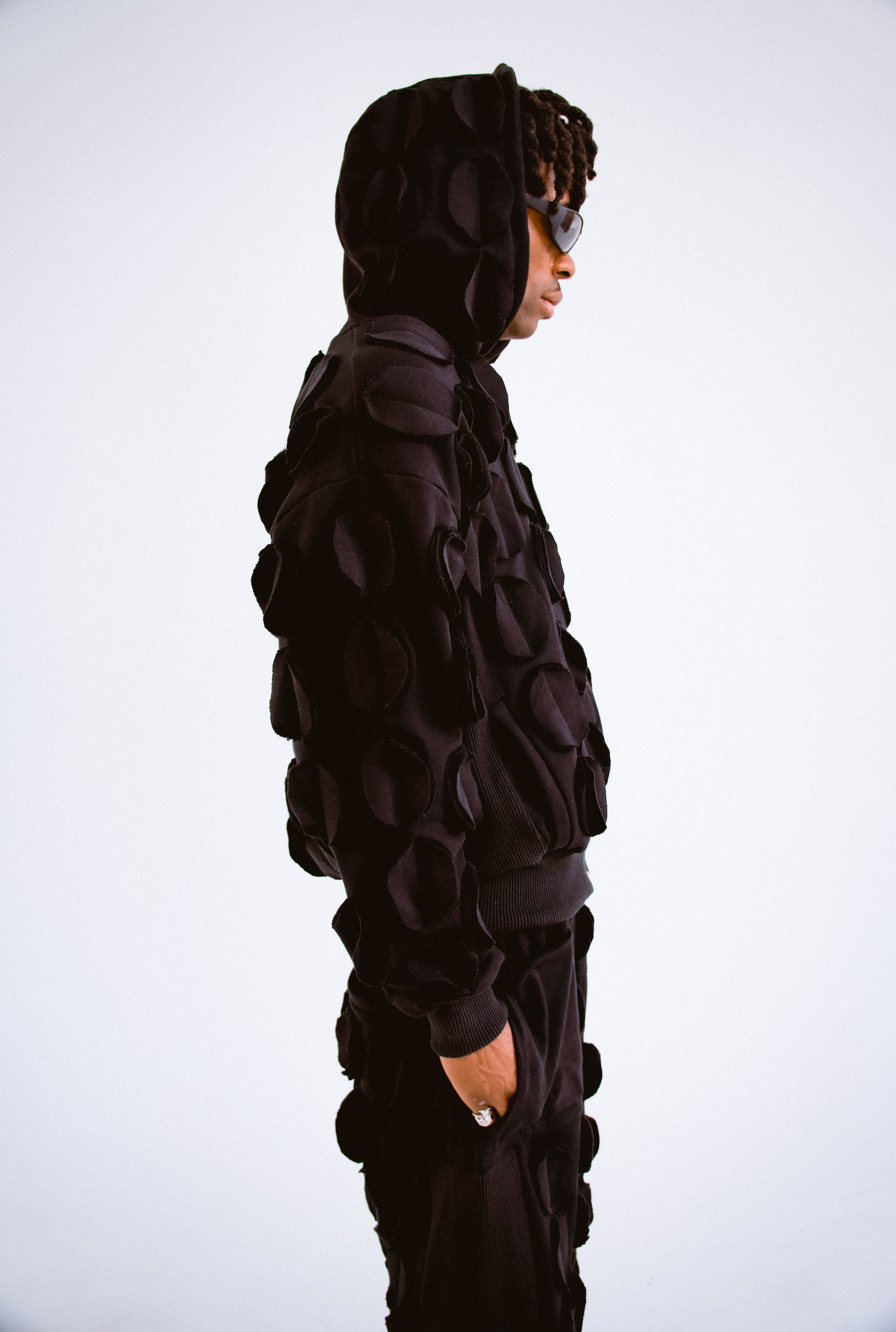 Cowrie Shells Motif Double Zip Hoodie (unisex)