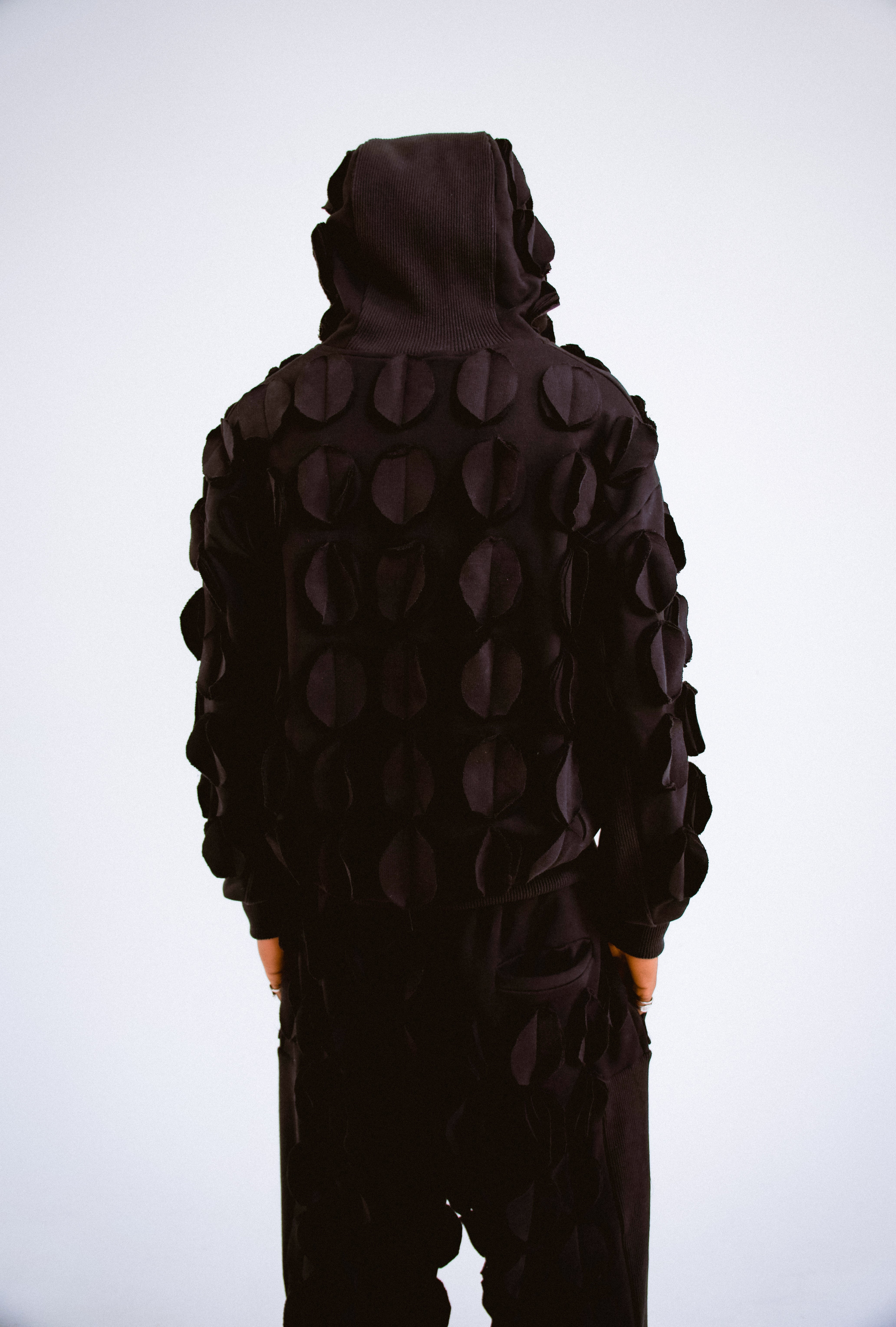 Cowrie Shells Motif Double Zip Hoodie (unisex)