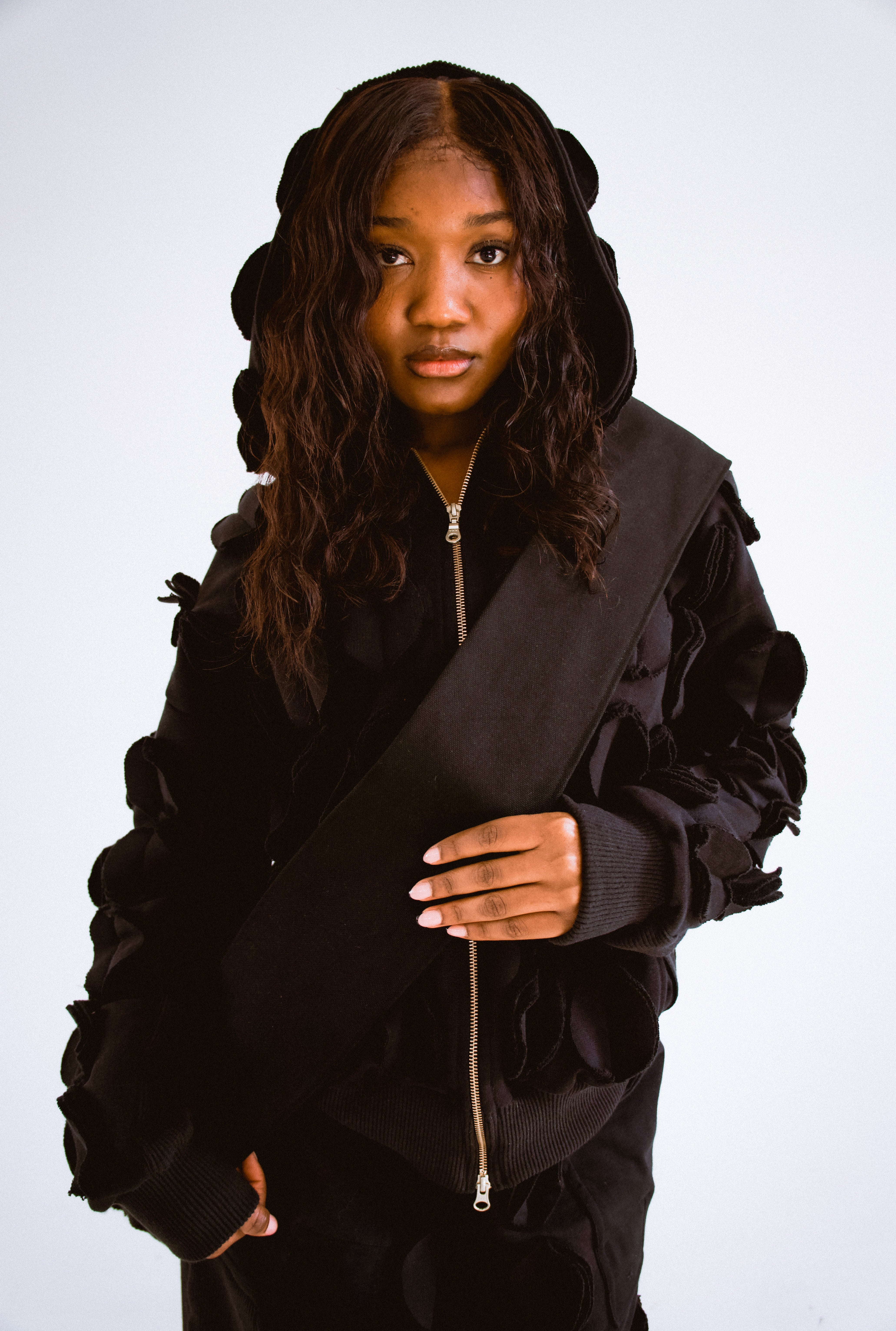 Cowrie Shells Motif Double Zip Hoodie (unisex)